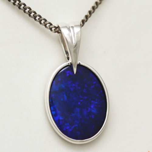 Stirling silver Pendant with OPAL DOUBLET 